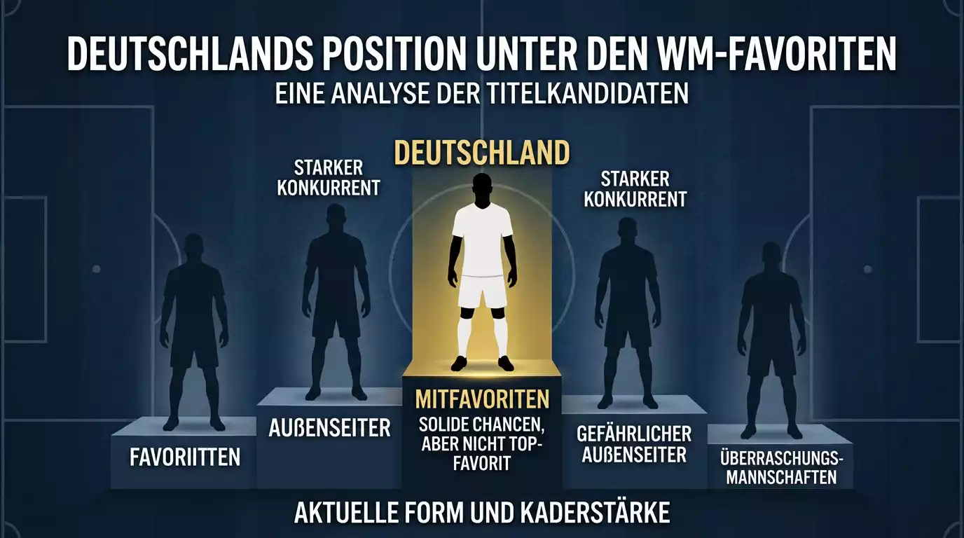 Deutschland im erweiterten Favoritenkreis der WM-2026-Titelquoten